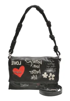 Geanta DESIGUAL neagra, WAXP39, din piele ecologica imagine
