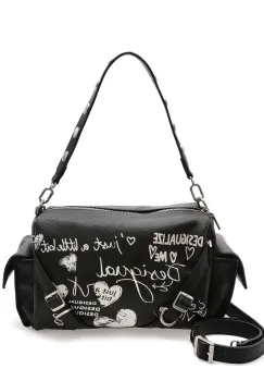 Geanta DESIGUAL neagra, WAXPA6, din piele ecologica imagine