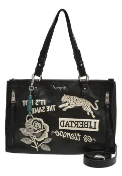 Geanta DESIGUAL neagra, WAXPA7, din piele ecologica imagine