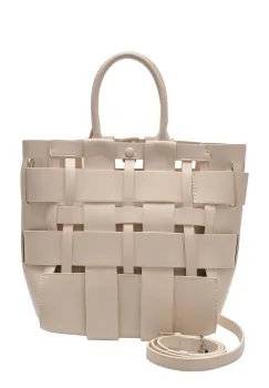 Geanta EPICA alba, NF008, din piele ecologica imagine