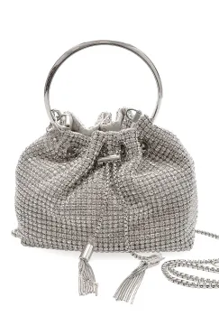 Geanta EPICA argintie, 8011, material textil imagine