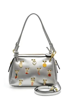 Geanta GRYXX argintie, 2765, din piele ecologica imagine