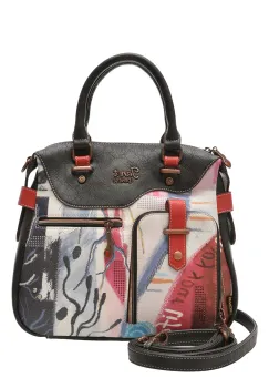 Geanta JANET DENESE multicolor, THE LIGHT, din piele ecologica imagine