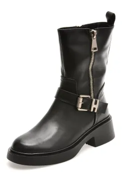 Ghete ALDO negre, N804, din piele naturala imagine