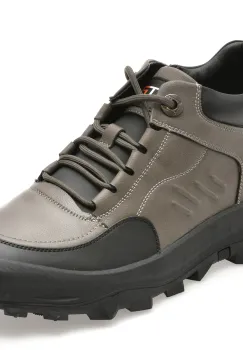 Ghete BITE THE BULLET gri, LT09, din piele naturala imagine