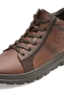 Ghete BITE THE BULLET maro, K164, din piele naturala imagine