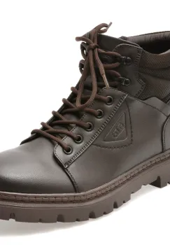 Ghete BITE THE BULLET maro, K193, din piele naturala imagine