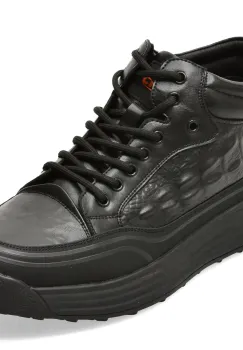 Ghete BITE THE BULLET negre, 66003, din piele naturala imagine
