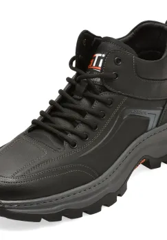 Ghete BITE THE BULLET negre, 68013, din piele naturala imagine
