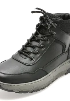 Ghete BITE THE BULLET negre, K151, din piele naturala imagine