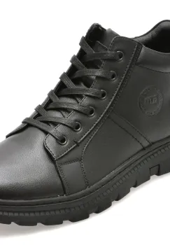 Ghete BITE THE BULLET negre, K164, din piele naturala imagine