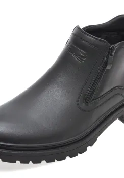 Ghete BITE THE BULLET negre, M1128, din piele naturala imagine