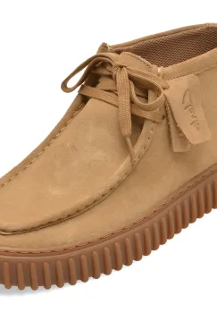 Ghete CLARKS bej, TORHILL HI, din piele intoarsa imagine
