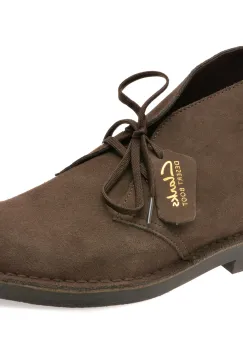 Ghete CLARKS gri, DESERT BT EVO, din piele intoarsa imagine