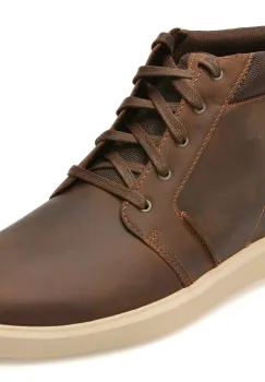 Ghete CLARKS maro, BRODIN MID, din piele naturala imagine