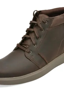 Ghete CLARKS maro, BRODIN MID, din piele naturala imagine