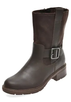 Ghete CLARKS maro, HEARTH MID, din piele naturala imagine