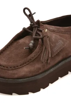 Ghete CLARKS maro, MEARE WALLA, din piele intoarsa imagine