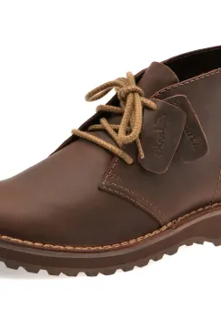 Ghete CLARKS maro, SOLSBURY DB, din piele naturala imagine