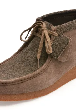 Ghete CLARKS maro, WALLABEE EVO BT, din piele intoarsa imagine