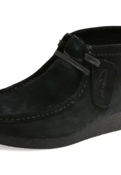 Ghete CLARKS negre, WALLABEE EVO BT, din piele intoarsa imagine