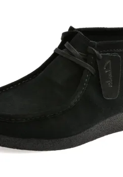 Ghete CLARKS negre, WALLABEE EVO BT, din piele intoarsa imagine