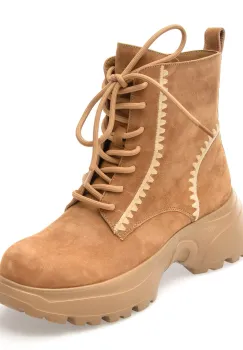 Ghete EPICA bej, 3256B, din piele intoarsa imagine