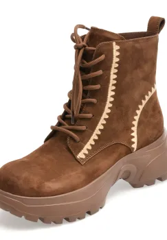 Ghete EPICA maro, 3256B, din piele intoarsa imagine