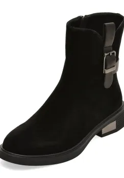 Ghete EPICA negre, 130630B, din piele intoarsa imagine
