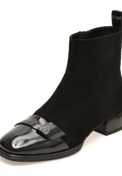 Ghete EPICA negre, 137232B, din piele intoarsa imagine