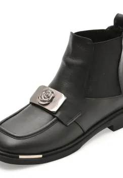 Ghete EPICA negre, 208319, din piele naturala imagine