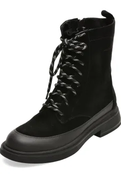 Ghete EPICA negre, 4F2591, din piele intoarsa imagine
