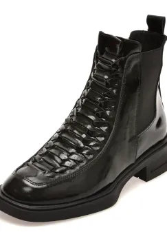 Ghete EPICA negre, 550501, din piele naturala lacuita imagine