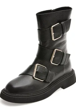 Ghete EPICA negre, 6124034, din piele naturala imagine