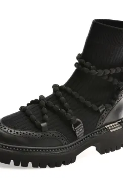 Ghete EPICA negre, 684R30, din material textil imagine