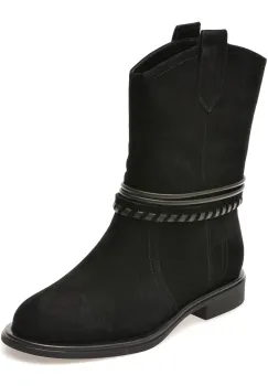 Ghete EPICA negre, E461365, din piele intoarsa imagine