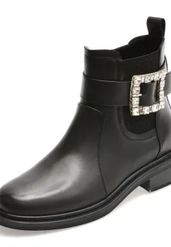 Ghete EPICA negre, H766, din piele naturala imagine