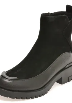 Ghete EPICA negre, M1167B, din piele intoarsa imagine