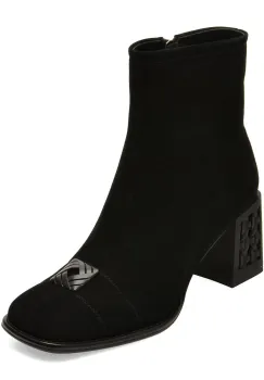 Ghete EPICA negre, M1172B, din piele intoarsa imagine