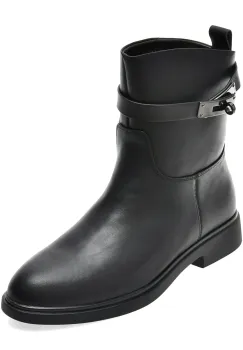 Ghete EPICA negre, T1586A, din piele naturala imagine