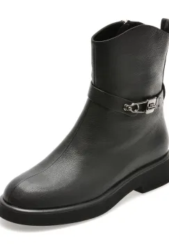 Ghete EPICA negre, W15056, din piele naturala imagine