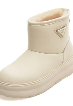 Ghete FLAVIA PASSINI albe, 1112, din piele naturala imagine