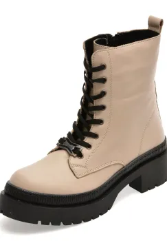 Ghete FLAVIA PASSINI bej, 901BJ, din piele naturala imagine