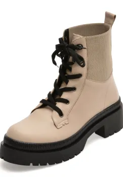 Ghete FLAVIA PASSINI bej, 902BJ, din piele naturala imagine