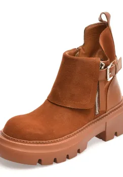 Ghete FLAVIA PASSINI maro, V3125, din piele intoarsa imagine