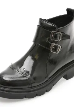 Ghete FLAVIA PASSINI negre, 1003SYR, din piele naturala lacuita imagine