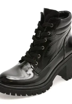 Ghete FLAVIA PASSINI negre, 1201SYR, din piele naturala lacuita imagine