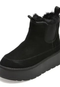 Ghete FLAVIA PASSINI negre, 7522, din piele intoarsa imagine