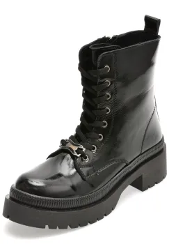 Ghete FLAVIA PASSINI negre, 901SYR, din piele naturala lacuita imagine