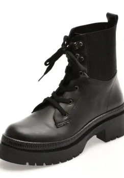 Ghete FLAVIA PASSINI negre, 902SYD, din piele naturala imagine